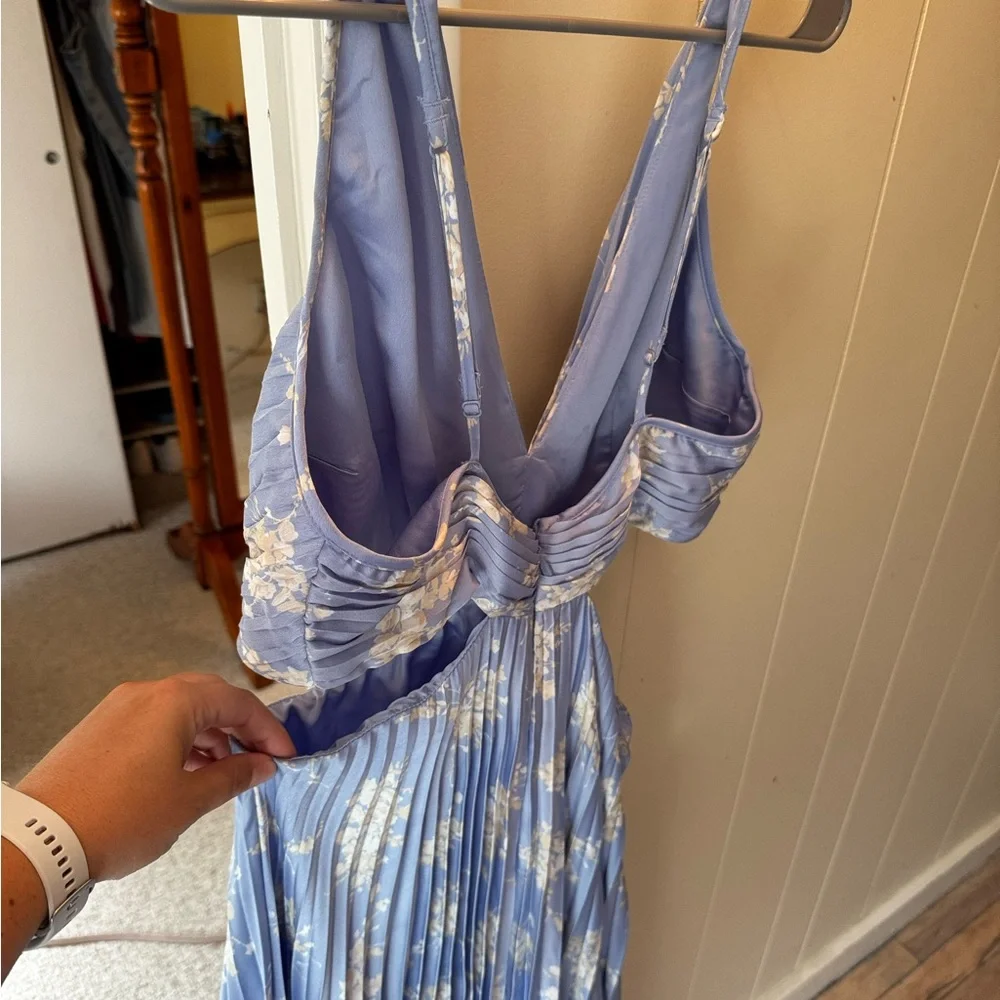 Abercrombie & Fitch Light Blue Floral Dress - Picture 5 of 6
